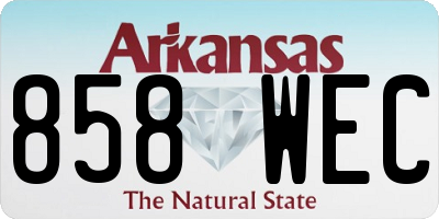 AR license plate 858WEC