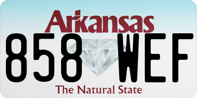 AR license plate 858WEF