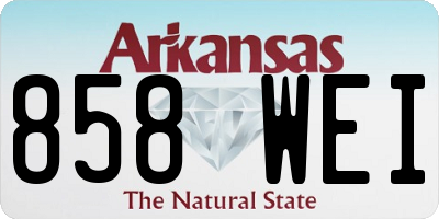 AR license plate 858WEI
