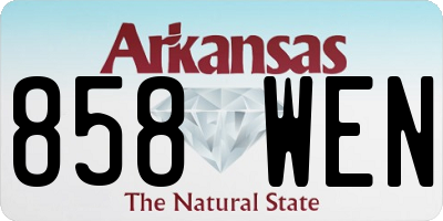 AR license plate 858WEN