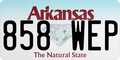 AR license plate 858WEP