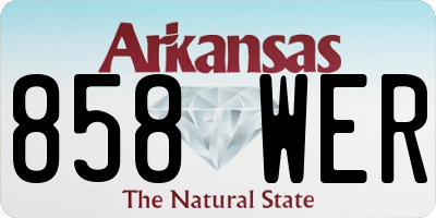 AR license plate 858WER