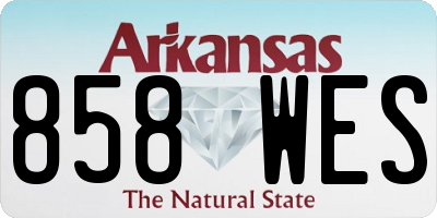 AR license plate 858WES