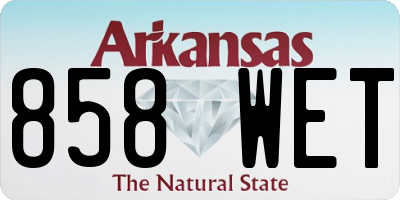 AR license plate 858WET