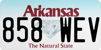 AR license plate 858WEV