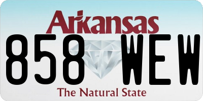 AR license plate 858WEW