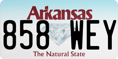 AR license plate 858WEY