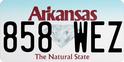 AR license plate 858WEZ