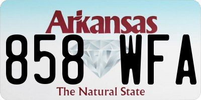 AR license plate 858WFA