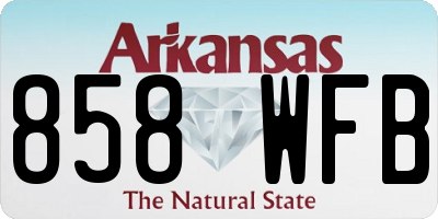 AR license plate 858WFB