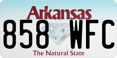 AR license plate 858WFC