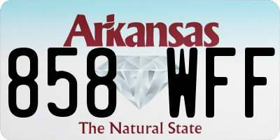 AR license plate 858WFF