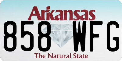 AR license plate 858WFG