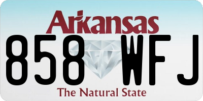AR license plate 858WFJ
