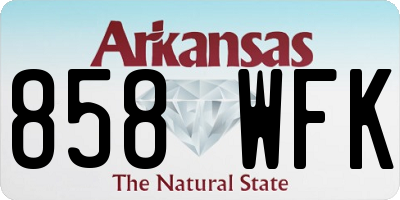 AR license plate 858WFK