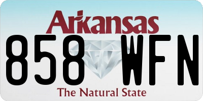 AR license plate 858WFN