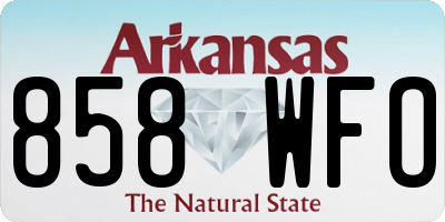 AR license plate 858WFO