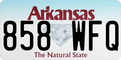 AR license plate 858WFQ