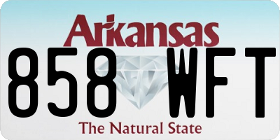 AR license plate 858WFT