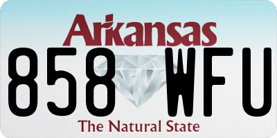 AR license plate 858WFU