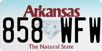 AR license plate 858WFW