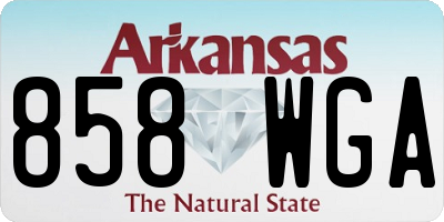 AR license plate 858WGA