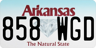 AR license plate 858WGD