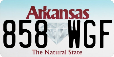 AR license plate 858WGF