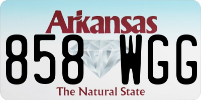 AR license plate 858WGG
