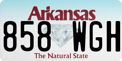 AR license plate 858WGH