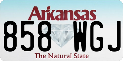 AR license plate 858WGJ