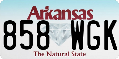 AR license plate 858WGK