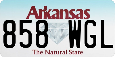 AR license plate 858WGL