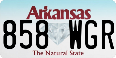 AR license plate 858WGR