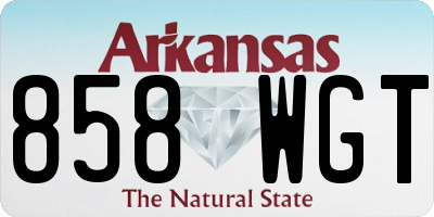AR license plate 858WGT