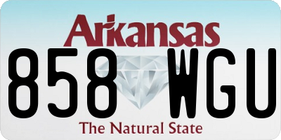 AR license plate 858WGU
