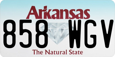 AR license plate 858WGV