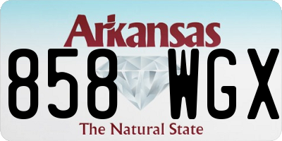 AR license plate 858WGX