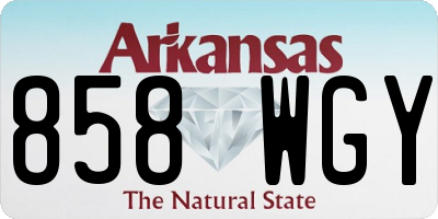 AR license plate 858WGY