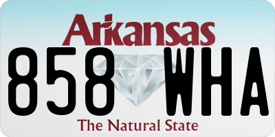 AR license plate 858WHA