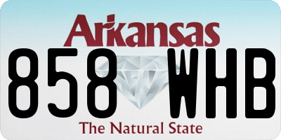AR license plate 858WHB