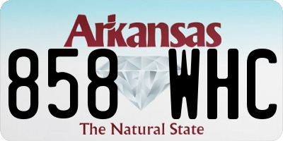 AR license plate 858WHC