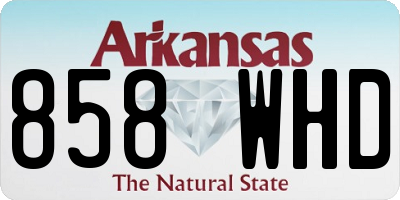 AR license plate 858WHD
