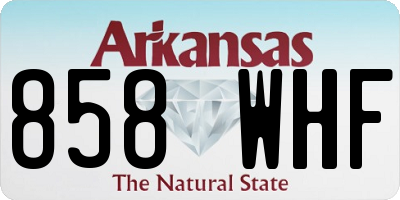 AR license plate 858WHF