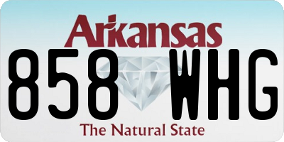 AR license plate 858WHG