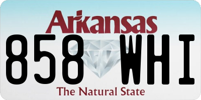 AR license plate 858WHI