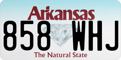 AR license plate 858WHJ