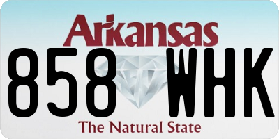 AR license plate 858WHK