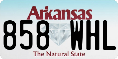 AR license plate 858WHL