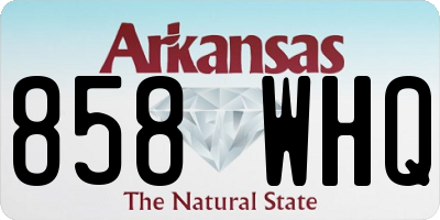 AR license plate 858WHQ